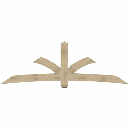 Ekena Millwork Davenport Rough Sawn Timber Gable Bracket, Douglas Fir, 108"W x 36"H x 6"D x 6"F, 8/12 Pitch GBW108X36X0606DAV00RDF